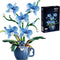 iixeal Blue Orchid Flower Building Set for Adults, Coffee Cup Orchid Botanical Collection