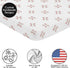 Sweet Jojo Designs Red and White Baby Boy Fitted Mini Crib Sheet - Baseball Patch Sports Collection for Mini Crib