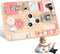 Potatomato Pink Montessori Wooden Busy Board Sensory Toy for Toddlers Educational Activity