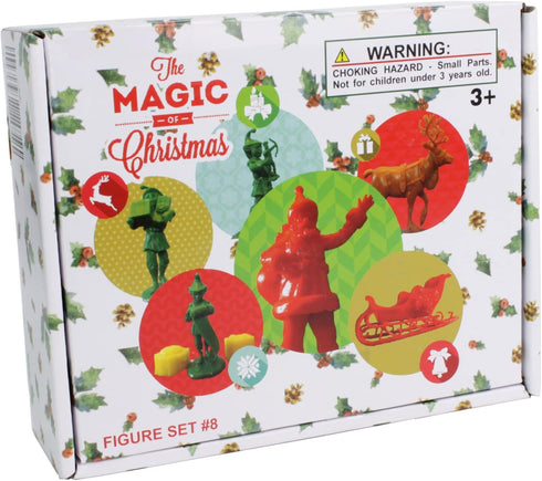 LOD Santa’s Christmas Delivery - 15pc Plastic Sleigh and Figure Boxed Playset