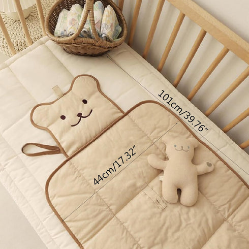 Uitndvyte Multifunctional Baby Changing Mat Foldable Diaper Changing Cushion Waterproof Cartoon Nappy Pad for Newborns