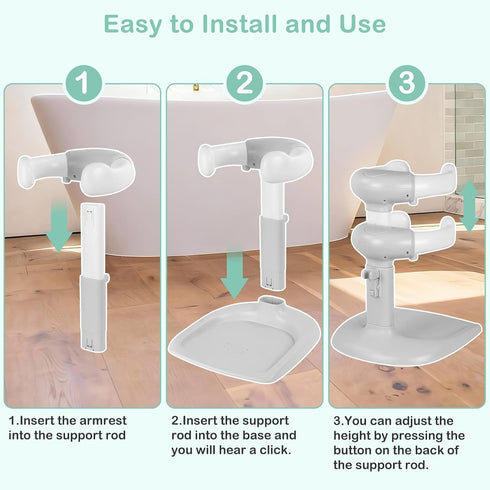 dorabaliy 6-36 Baby Shower Standing Support with Anti-Slip Base and Shower Head Holder, Adjustable Height/Width Baby