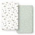 GRSSDER Stretch Ultra Soft Jersey Knit Fitted Crib Sheets Set 2 Pack, Fit All Standard Crib Mattress Pads, Dinosaur