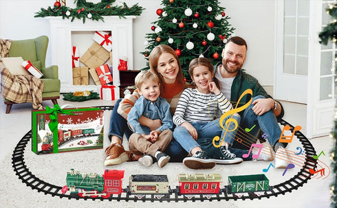 PaLeyFer Set Set 3-8, Christmas Kids Train - Train Toys w/Sounds (Turn ON/Off), Lights, Electric Toddlers Classical