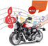 Die Cast Toy Motorcycle, Pull Back Motorcycle with Sounds and Lights, 1:14 Friction Powered Kids Toy Cars, Red Gift