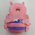 Newvenper Backpack, Baby Head Protector Toddler Padded Carrier With Elasticated Wear (Pink Butterfly)
