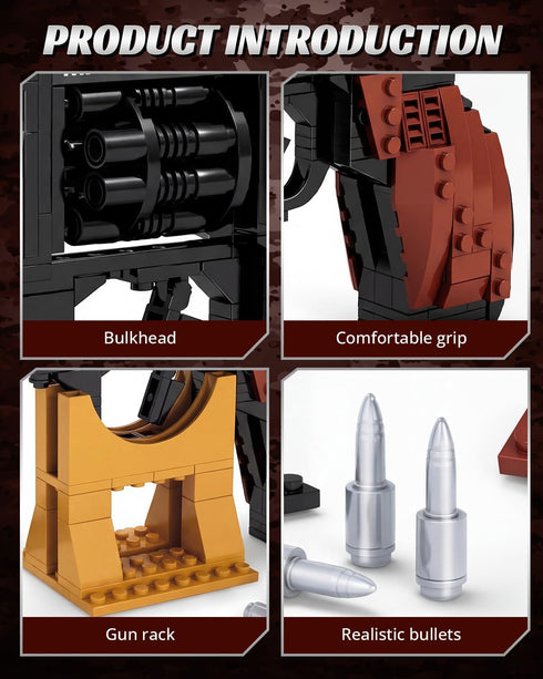 1:1 Sets 300 Set Nueris Revolver Building Blocks - PCS Model Collection Toy Building Bricks Shootable - Simulation