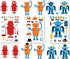 T-Antrix 24 Sheets Make Your Own Robot Stickers Make A Face Stickers for Kids Toddlers with Robots DIY Craft Kids Party
