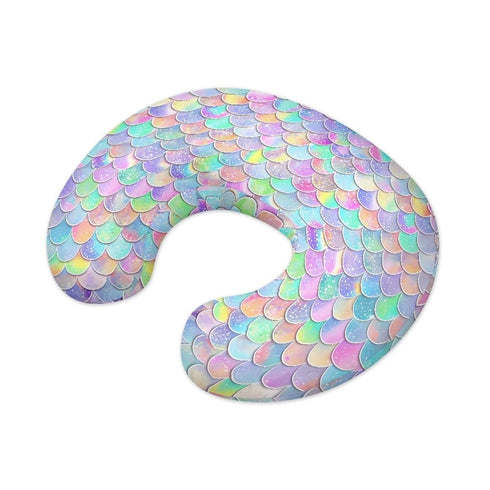 Hechitok Cozy Mermaid Scales Nursing Pillow Cover for Breastfeeding Pillow, Ultra Soft and Nursing Pillow Slipcovers