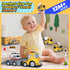 1 2 3 Old,5 1 12-18M+ Toddlers Truck Toys,Boy Toys Gifts for Years in Construction Transport Truck with Lights