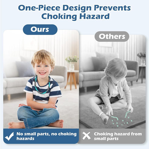 Vanelioris Chew Necklaces for Sensory Kids and Adults, Chewy Necklace Sensory Toys for Nail Biting, Silicone Necklace