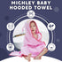 MICHLEY Animal Face Hooded Baby Towel Cotton Bathrobe for Boys Girls Light Pink 0-6 Year