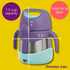b.box Insulated Food Jar with Spork for Toddlers - Easy Open Container, 11 oz, Blue Slate