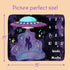 Baby Monthly Milestone Blanket Fun Alien Spaceship Turquoise UFO Flying Saucer Age Blanket, Newborns 1 to 12 Months Unisex Include 4 Frames and 1 Headband 48"x40" BTLSPH729 by PHMOJEN