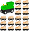Halloscume 30 Pcs Unfinished DIY Wooden Trains Magnetic Unpainted Wooden Train Cars
