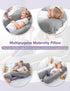 Meiz U Shaped Pregnancy Pillow with Removable Velvet Cover (Gray)