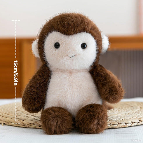 ABEARCAR 6" Cute Monkey Stuffed Animal Plush Soft Monkey Stuffed Animals Plushies Toy Christmas Valentine's Day