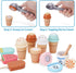 Wooden Ice Cream Counter Playset for Kids - Kitchen Pretend Play Gifts for Ages 3-6