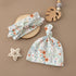 Set Set, Newborn Swaddle with Matching Hat and Bow Floral Baby Girl Newborn Receiving Blankets Baby Swaddle Nursery