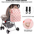 Yusudan Backpack Corduroy Diaper Bag for Baby Girls Boys, Women Large Nappy Bags for Mom (Pink Corduroy Strawberry)