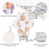 Portable Changing Pad for Baby - Butterfly Purple Waterproof Diaper Changing Mat Travel Changing Pad with Built