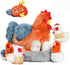 9 in 1 Chicken Stuffed Animal Set, Cute Stuffed Chicken Plush Toy