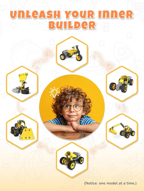 STEM Toys for 5-8 Year Old Boys, 10 in 1 Electric Building Toys, Educational Construction Science Kit