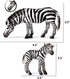 Playset Gemini&Genius Zebra Toys - Wild Life Zoo Animal Figurines, African Jungle Animal Action Figure Gift for Kids
