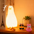 Dimmable/Rechargeable Lying Flat Duck Night Light,Cute White Elephant Gifts,Existential Crisis Duck Lamp,Silicone