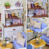 TuKIIE DIY Miniature Dollhouse Kit with Furniture, 1:24 Scale Wooden Doll House Accessories (Kitten Diary)