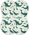 siphylline Emerald Green Playful Whale Cotton Muslin Burp Cloth Breathable Milk Spit Up