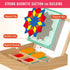 248 Set 4 5 6 7 8, Pcs Wooden Magnetic Pattern Block with Cards, Pen & Storage Bag, Montessori STEM Tangram Puzzle Toys
