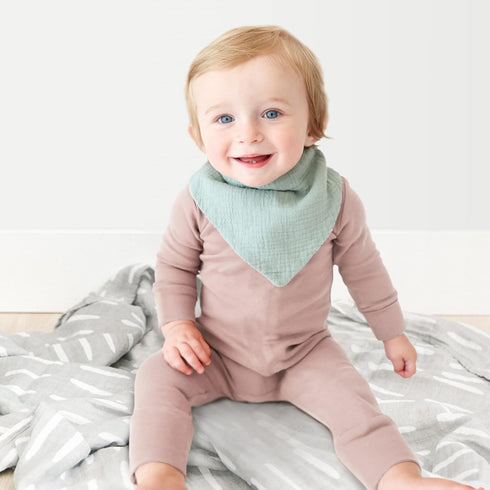 Konssy Muslin Baby Bibs 10 Pack Baby Bandana Drool Bibs 100% Cotton for Unisex Boys Girls