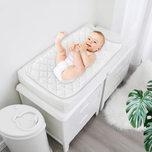 5 Pack 14" 26" Changing Pad Liner - (Improved Thickness) x Superior Viscose Terry Surface, Waterproof & Absorbent