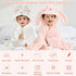 12 4 8 Set, CandyHome PCS Baby Bath Towels for Infants Toddlers, PCS Animal Hooded Baby Towels & PCS Washcloths Ultra