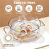 3Pcs Set 3-12 Baby Silicone Teether Toy - Food-Grade Silicone Teething Relief Toys,Wooden Ring Teether Cute Bear Toy