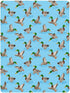 miaozhen 1 Pack 52x28 Cotton Baby Crib Sheets for Boys Girls Comfy Breathable Cute Animal Teal Duck Colorful Playard