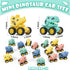 16Pcs Dinosaur Pull Back Cars Set for Kids, Mini Dinosaur Party Favors, Goodie Bag Stuffers, Classroom Prizes