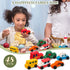 Lenwen 48 Pcs Wood DIY Car Toys, Unfinished Wooden Cars for Party, Craft Projects for Students and Kids