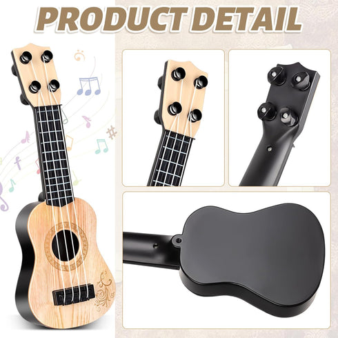 XGHSHW 10 Inch 3 4 Kids Mini Guitar Pcs Toy Guitars Strings Mini Ukulele Musical Instrument Guitars Toy for Toddler