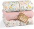 Muslin Swaddle Blankets Baby Blanket Set, 3 Pack 47"x47" Breathable Swaddles for