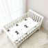 CZXW 52" 28" Black Bow with Polka Dots Crib Sheets Fitted x Natural Cotton Soft & Breathable for Baby Crib Mattress