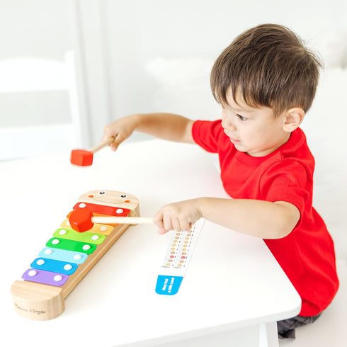 Melissa & Doug Caterpillar Xylophone Musical Toy with Wooden Mallets, 15.25" x 6.5" x 1.5"
