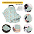 Forchrinse Leopard Cheetah Animal Print Baby Car Seat Canopy for Boys Girls - Soft Nursing Breastfeeding Cover Stroller