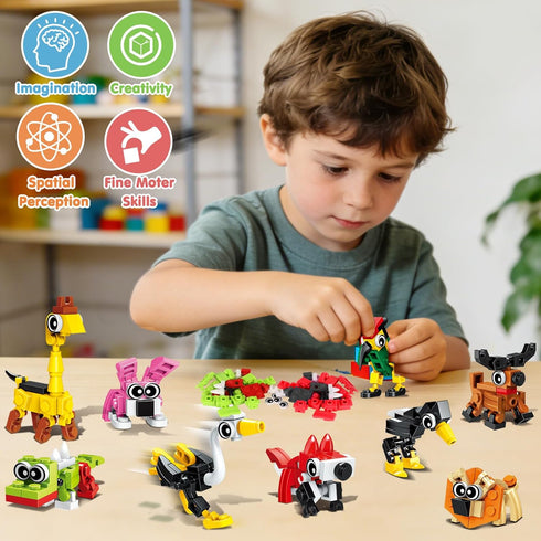 30PCS Summer 4-8 8-12 Mini Animal Building Blocks Party Favors for Kids Birthday Goodie Bags Stuffers Classroom