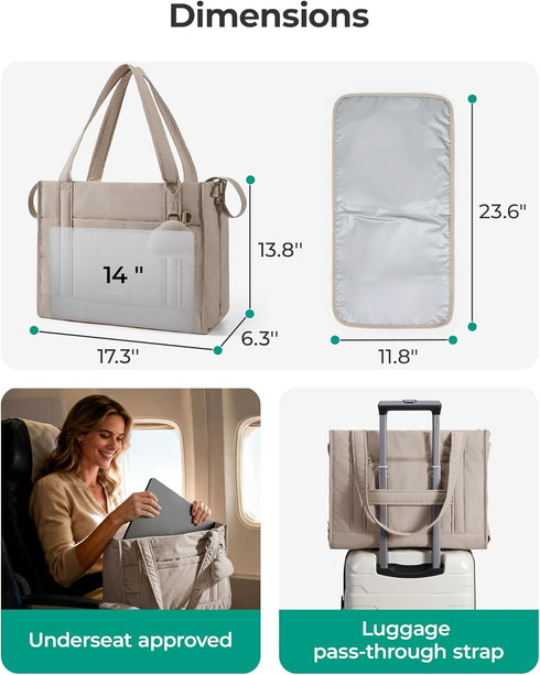 BAGSMART Diaper Bag Tote Puffer, Hospital Bag for Labor Delivery with Pacifier Case, Lightweight Baby Bag for Travel