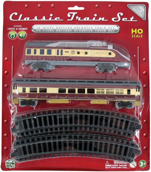 WowToyz Classic Train Set Diesel Engine with Passenger Car