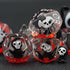 Black Skull Resin Dice Set: Skull Inclusion Polyhedral Dice for D&D Role Playing Games