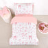 Toddler Bedding Set for Girls 4 Pieces Pink Rose, Soft Breathable Toddler