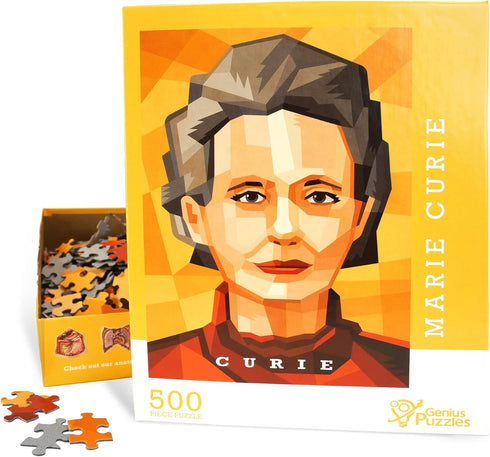 Marie Curie Jigsaw Puzzle - 500 Puzzle Pieces, Chemistry Puzzles as Science Gifts for Kids & Adults
